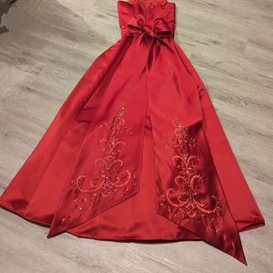 Red bridesmaid dress